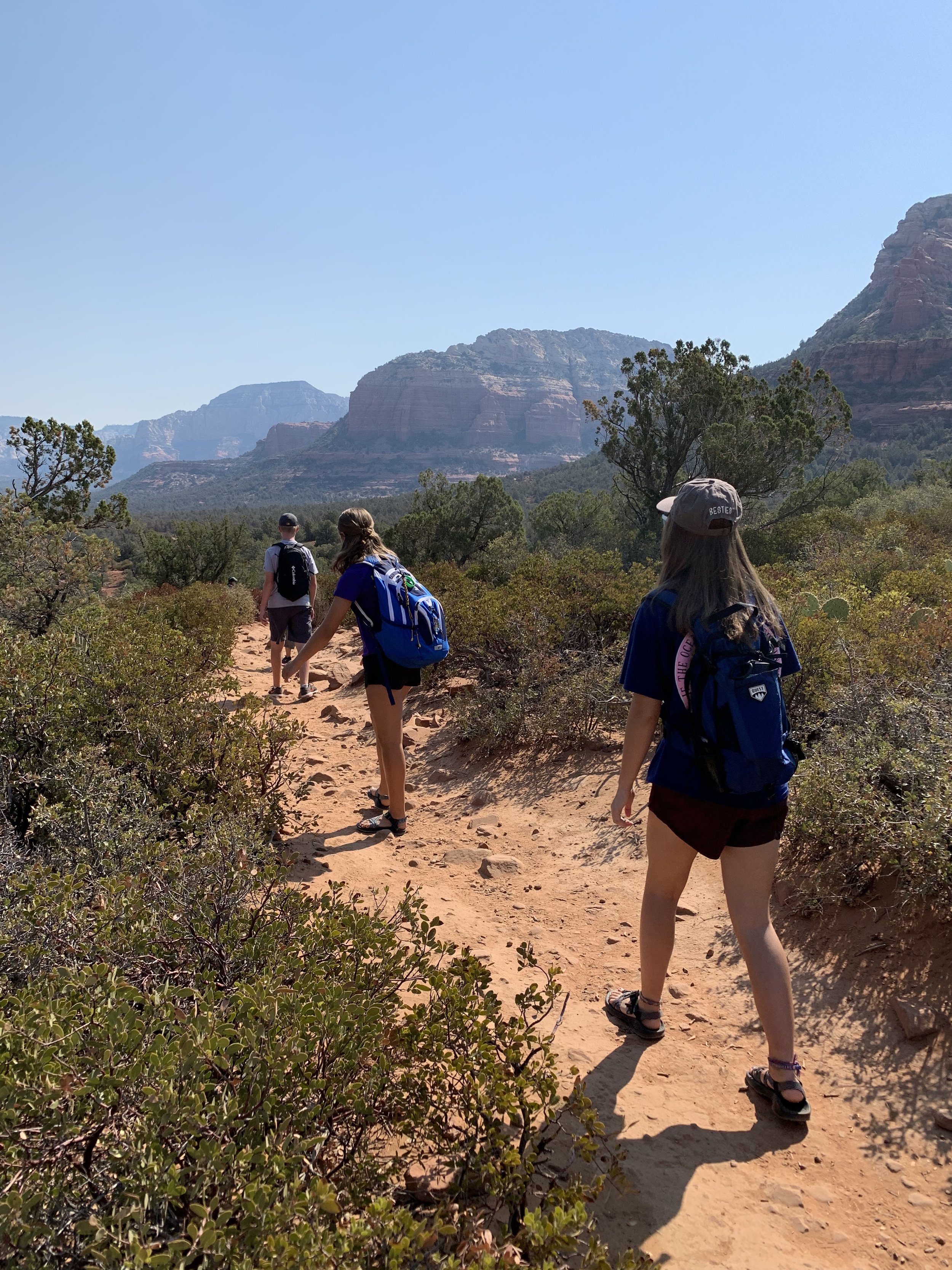 Devil's bridge kids walking sedona Arizona.jpg