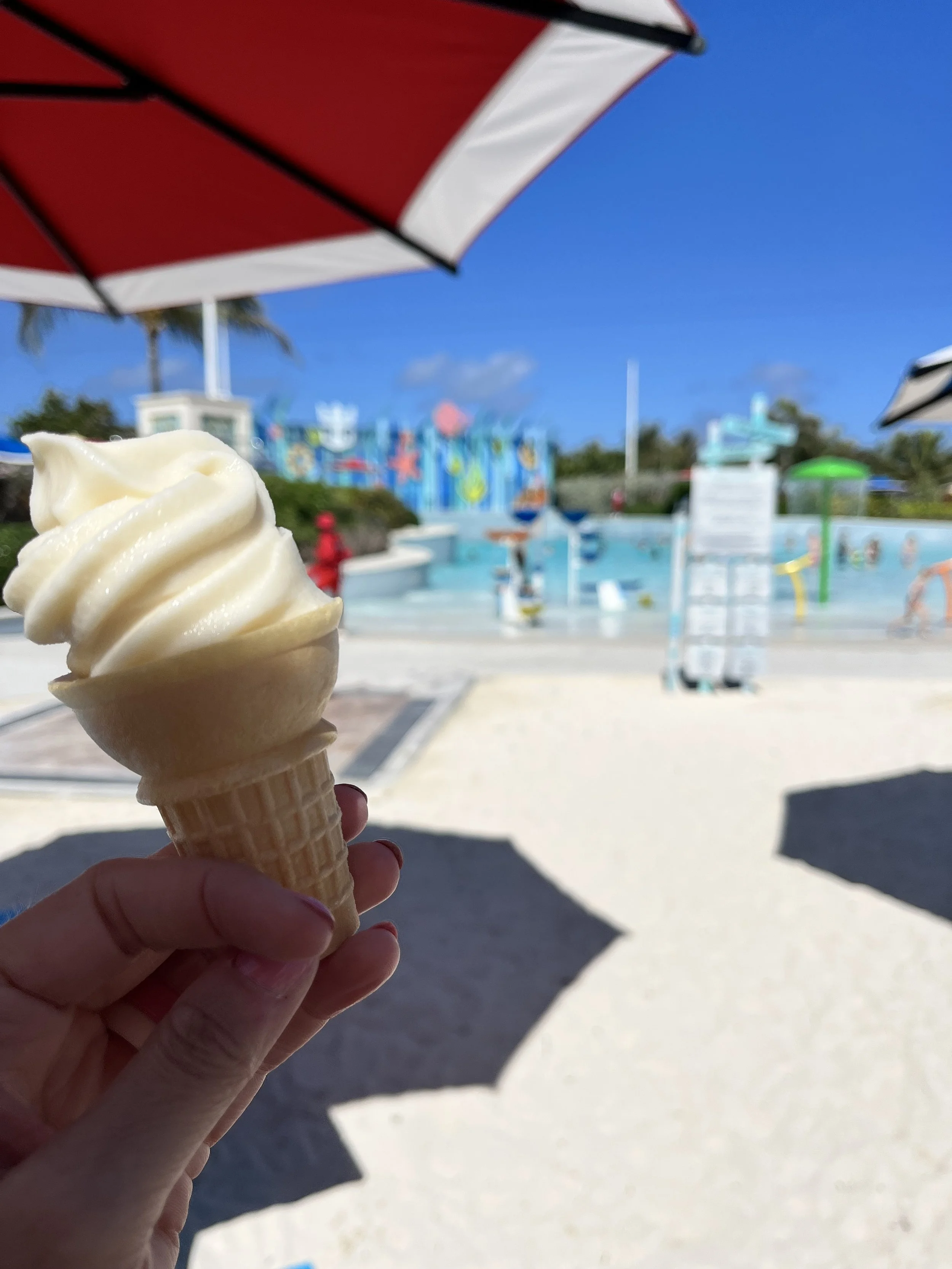 Ice cream cone Cococay Waterpark Royal Caribbean.jpg