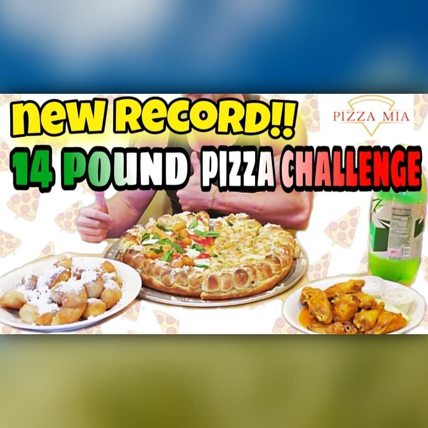 🎬 🔥 Youtube.com/mikisudo 🥰🍕

Could you finish 14 pounds of pizza, wings, fried dough, and soda? @nwehry2415 did it solo, but it's actually a team challenge 😊.
.
Watch the video, grab a friend, and head over to @pizzamia_ny today!! (Well... call 