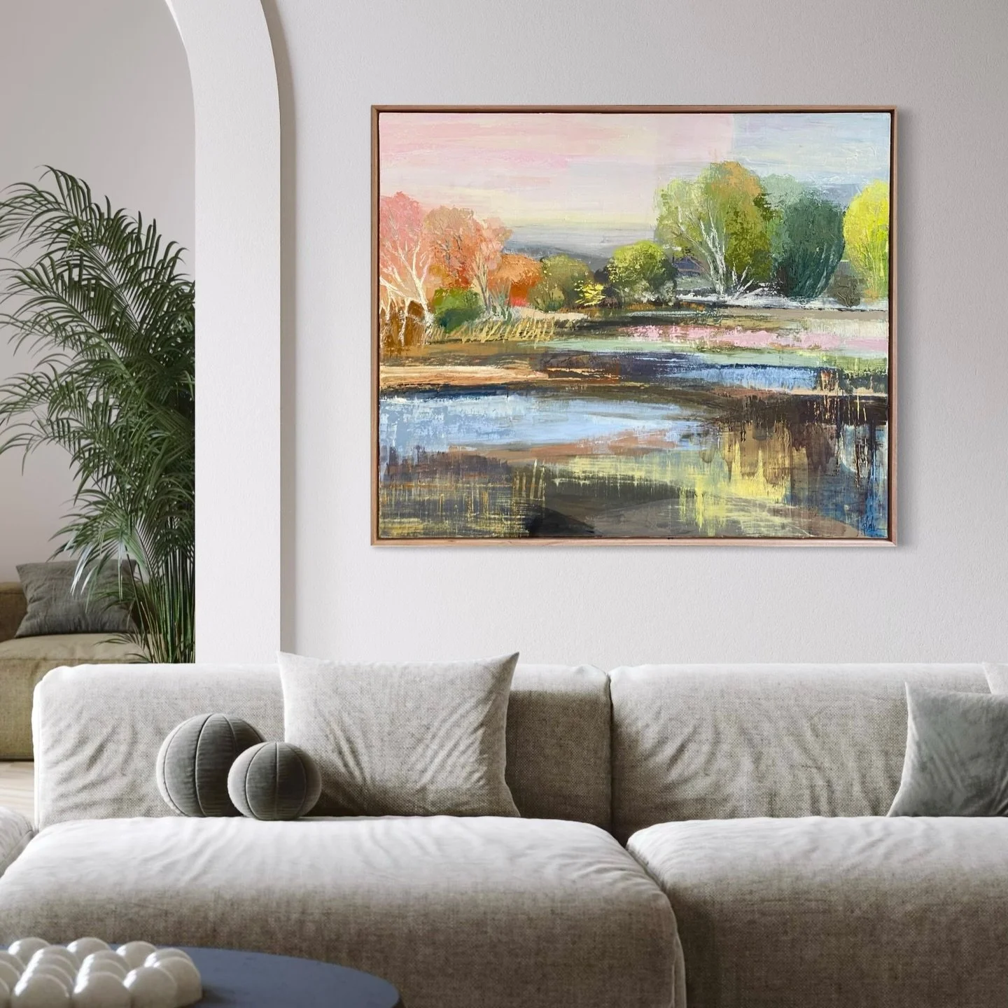 &lsquo;Beyond the Dam&rsquo;
105 x 125cm
Oil on canvas

One of my most recent paintings, the inspiration for this piece came from a relaxed afternoon at Small Batch Brewery (just north of Mudgee and totally worth a visit if you are in town). There&rs