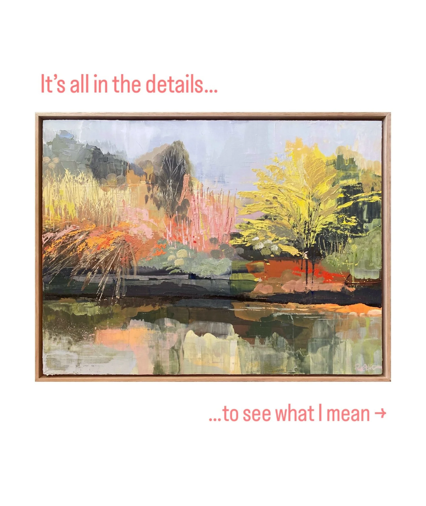 A beautiful artist friend of mine popped into the studio this morning for a cuppa and a chat 💛 It&rsquo;s so lovely to see someone else get excited about the little details in paintings - she kept pointing out tiny lines, scratches and layers that s