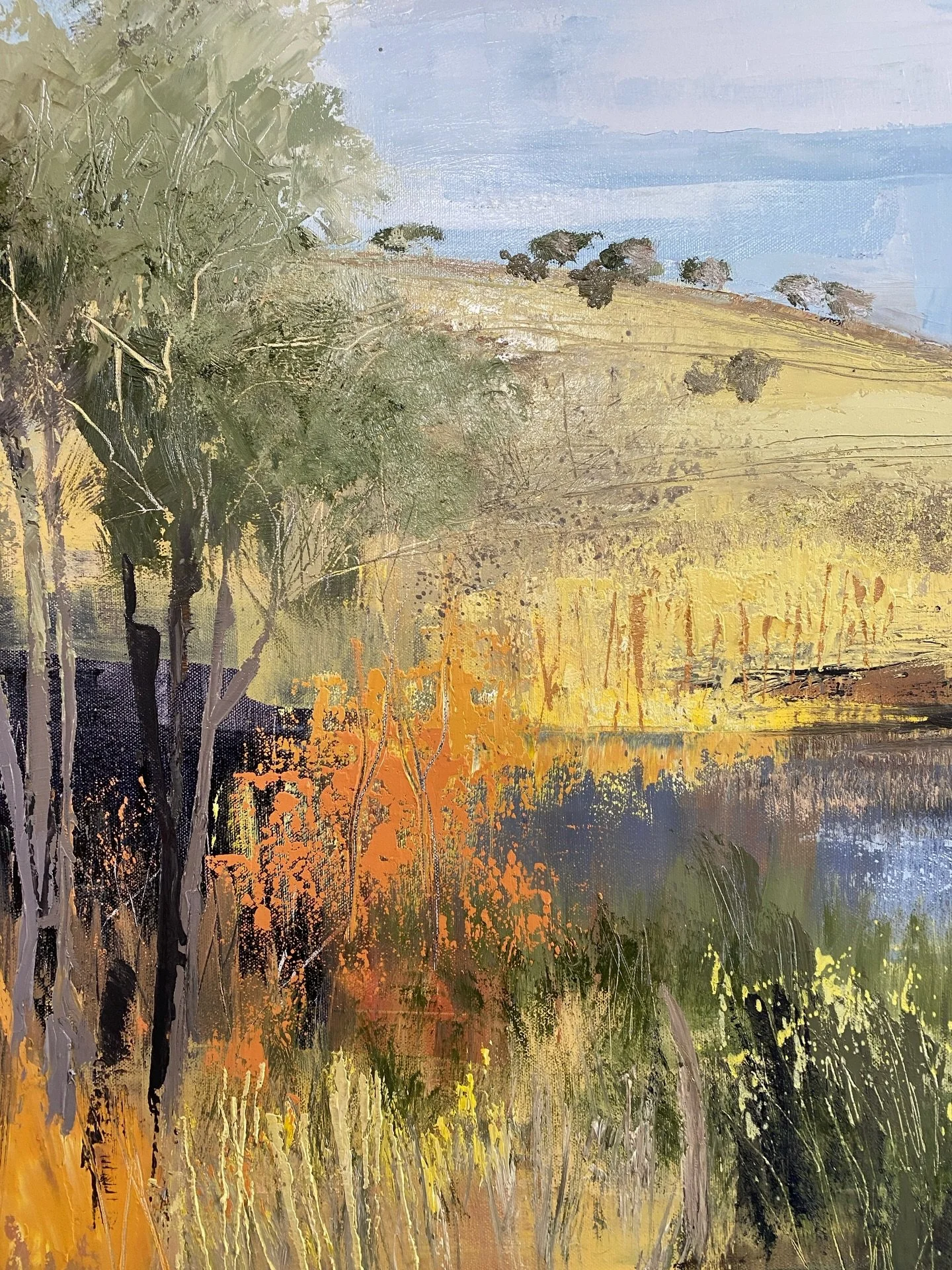 3 days in and I&rsquo;ve got 6 canvases at various stages&hellip; things are going well! One more full day of painting and mess making before I go to Melbourne for a few days. Then I&rsquo;ll be back to finish these babies off! Stay tuned&hellip; I&r