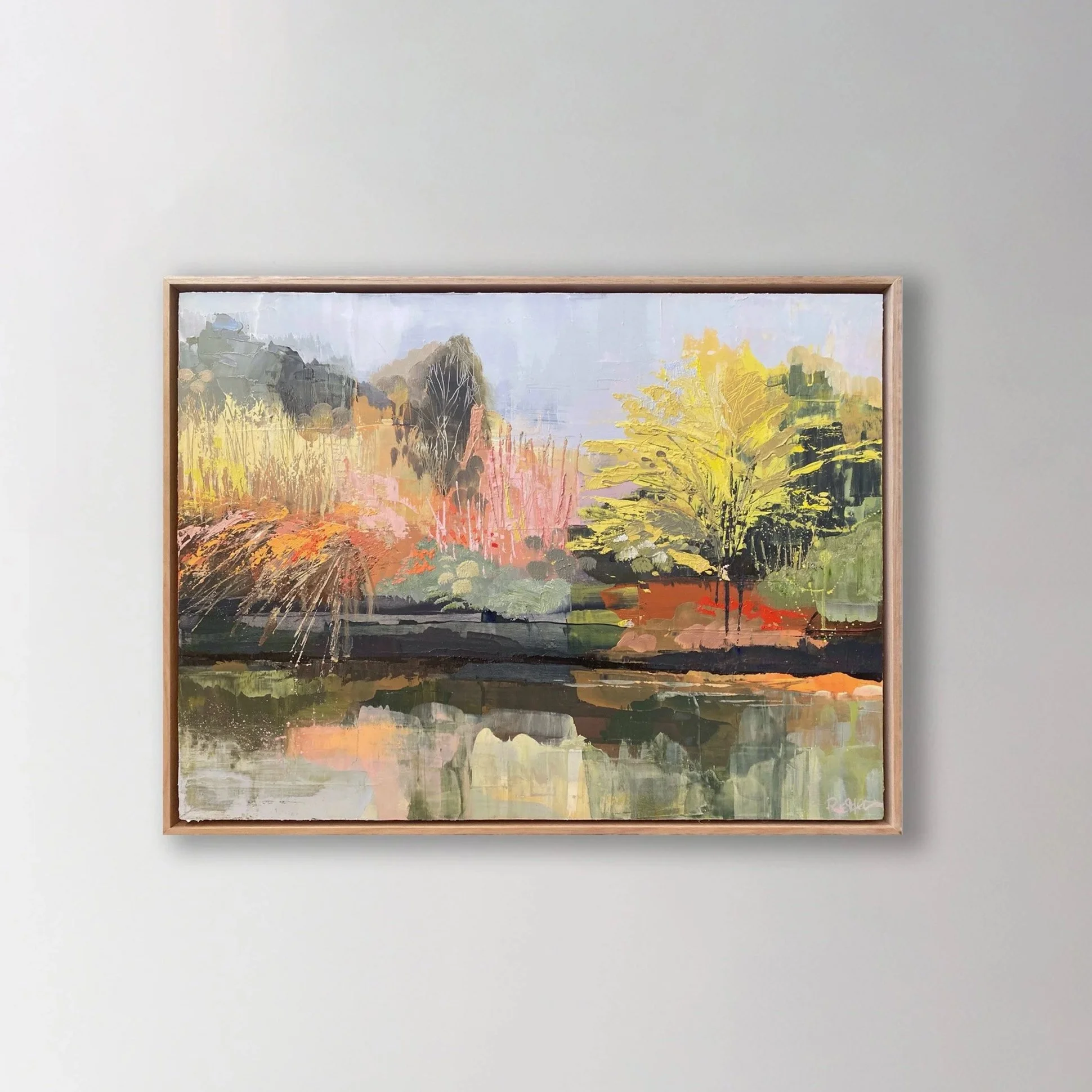 Autumn Gold on the River Bank, 48 x 63cm