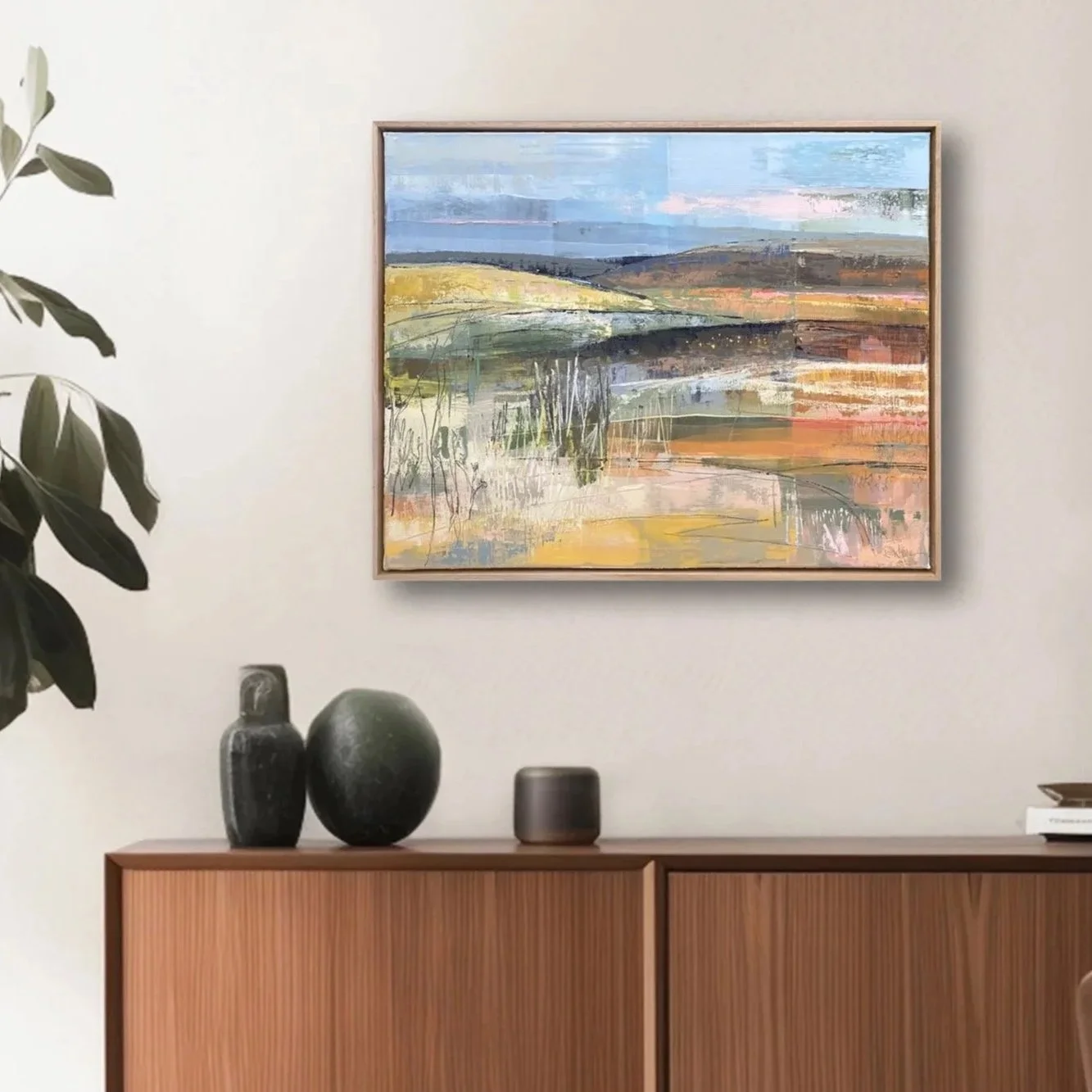 Hills and Grassland, 63 x 78cm