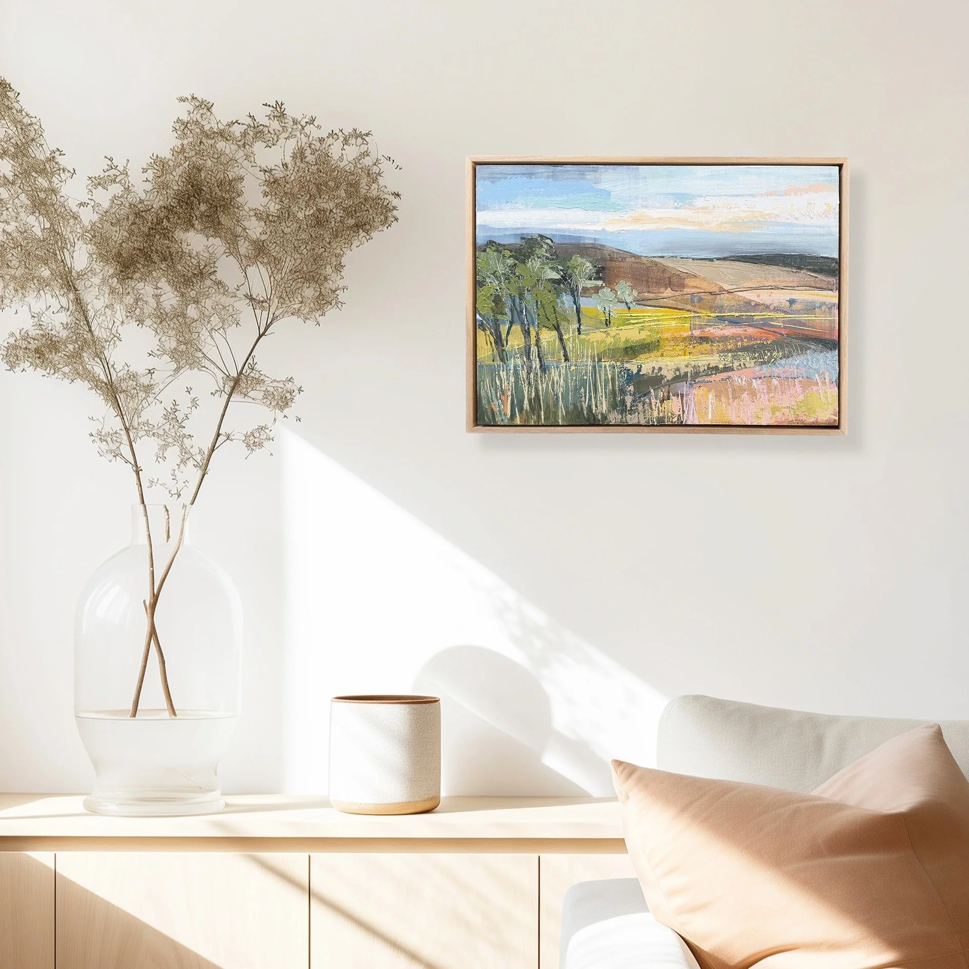 'Colour Journey', 37 x 50 cm, Oil on wood panel. This sweet little landscape is now available at The Toowoomba Gallery. @thetoowoombagallery 
From the gallery website just search my name to locate it 😊

This fragmented scene is a playful exploration