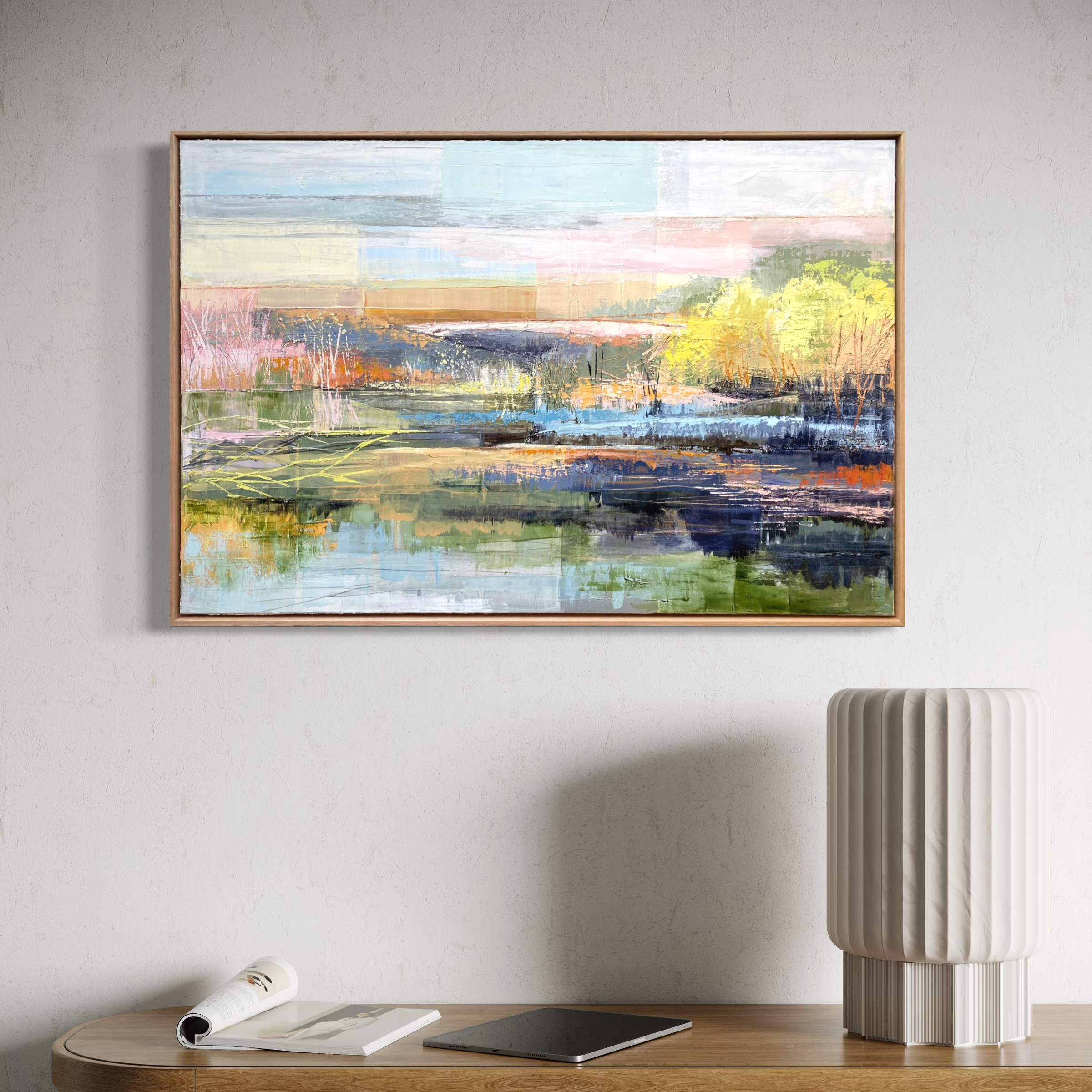 Winter Light at the River's Edge, 63 x 93cm