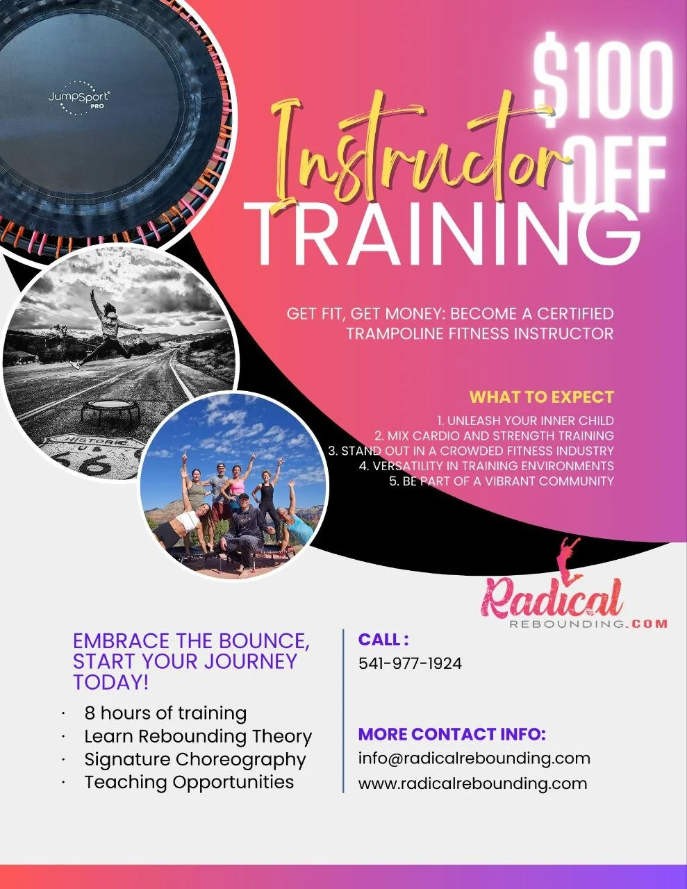 Fitness Trampoline Instructor Training — Radical Rebounding