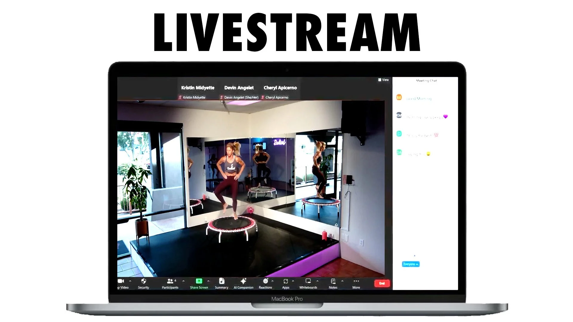 Zoom live group workout class