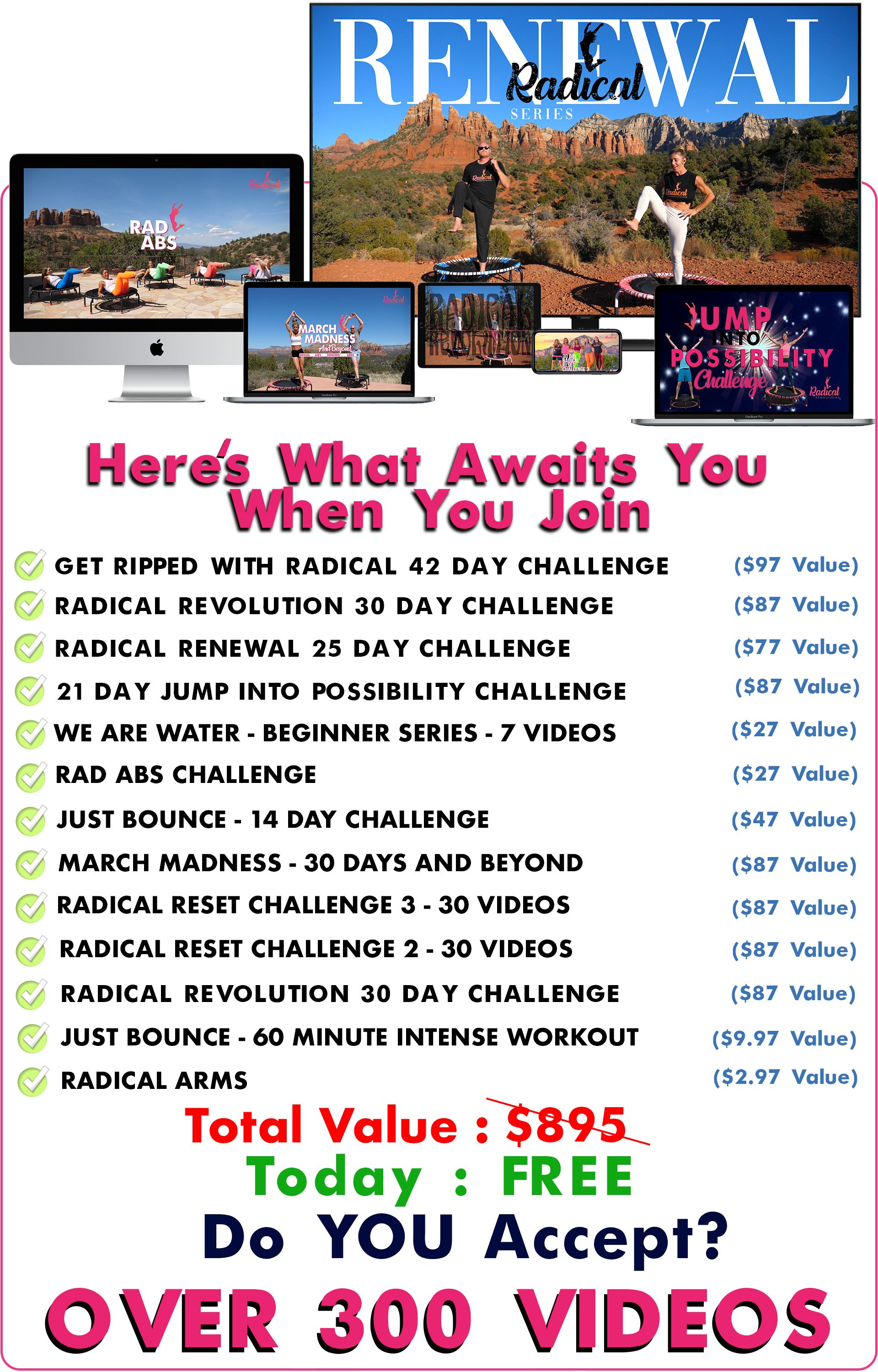 online workout videos for rebounding fitness