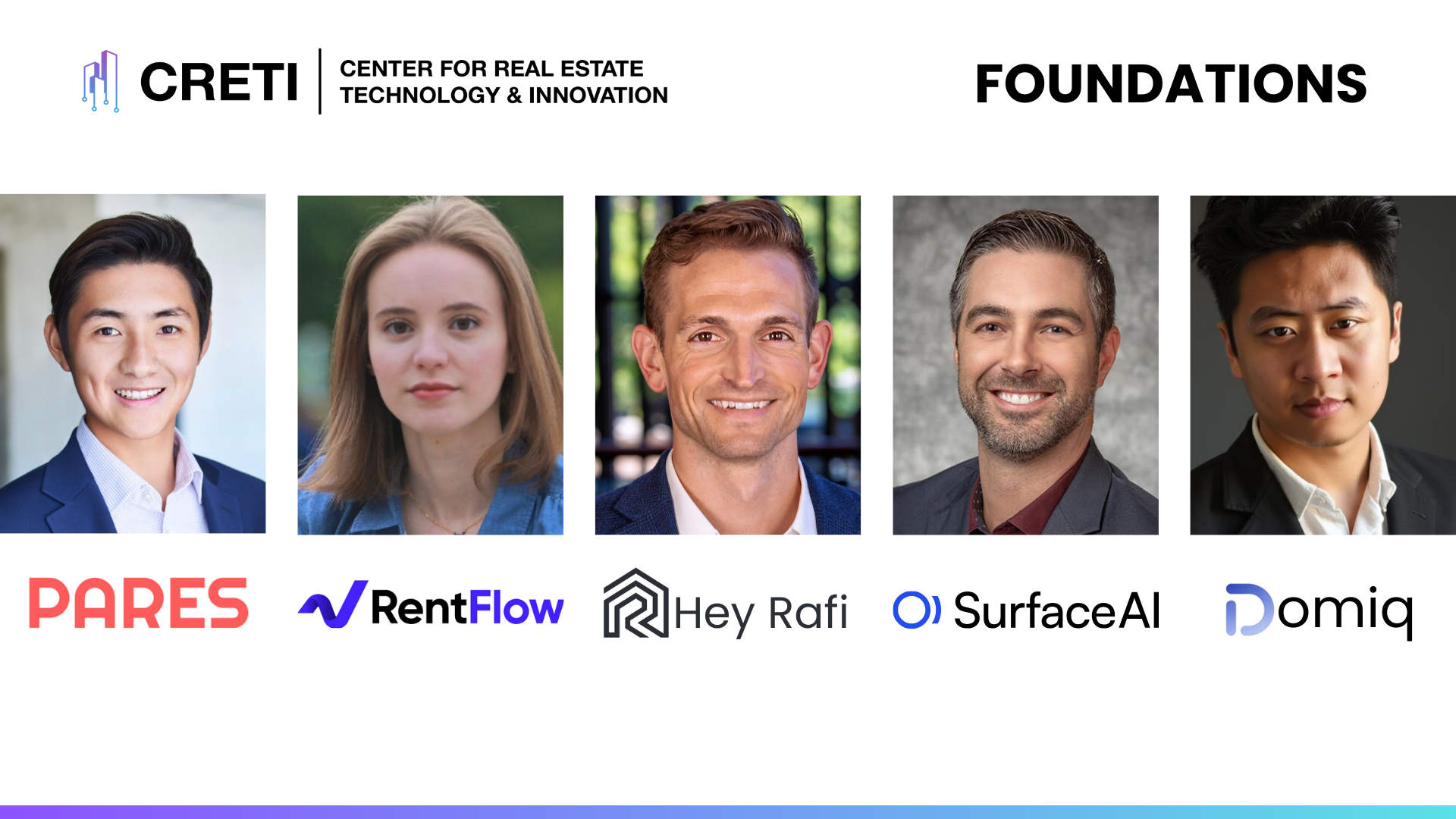 CRETI Launches Foundations Accelerator: Selects Five Proptech Companies for Inaugural Cohort