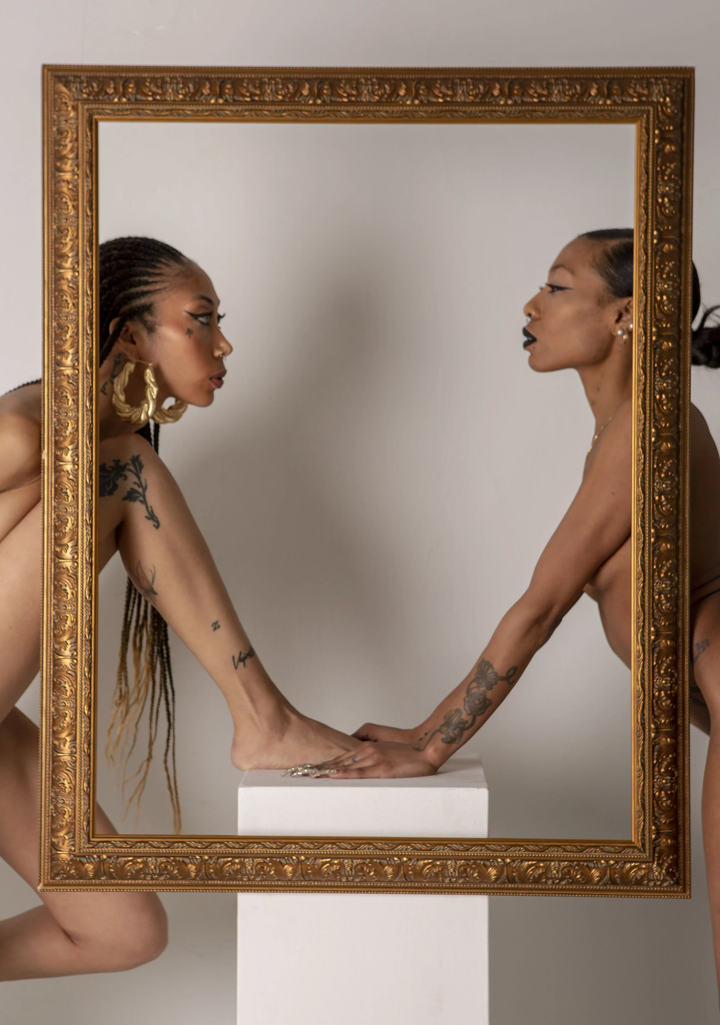 Black sisterhood framed, and meets on the pedestal.