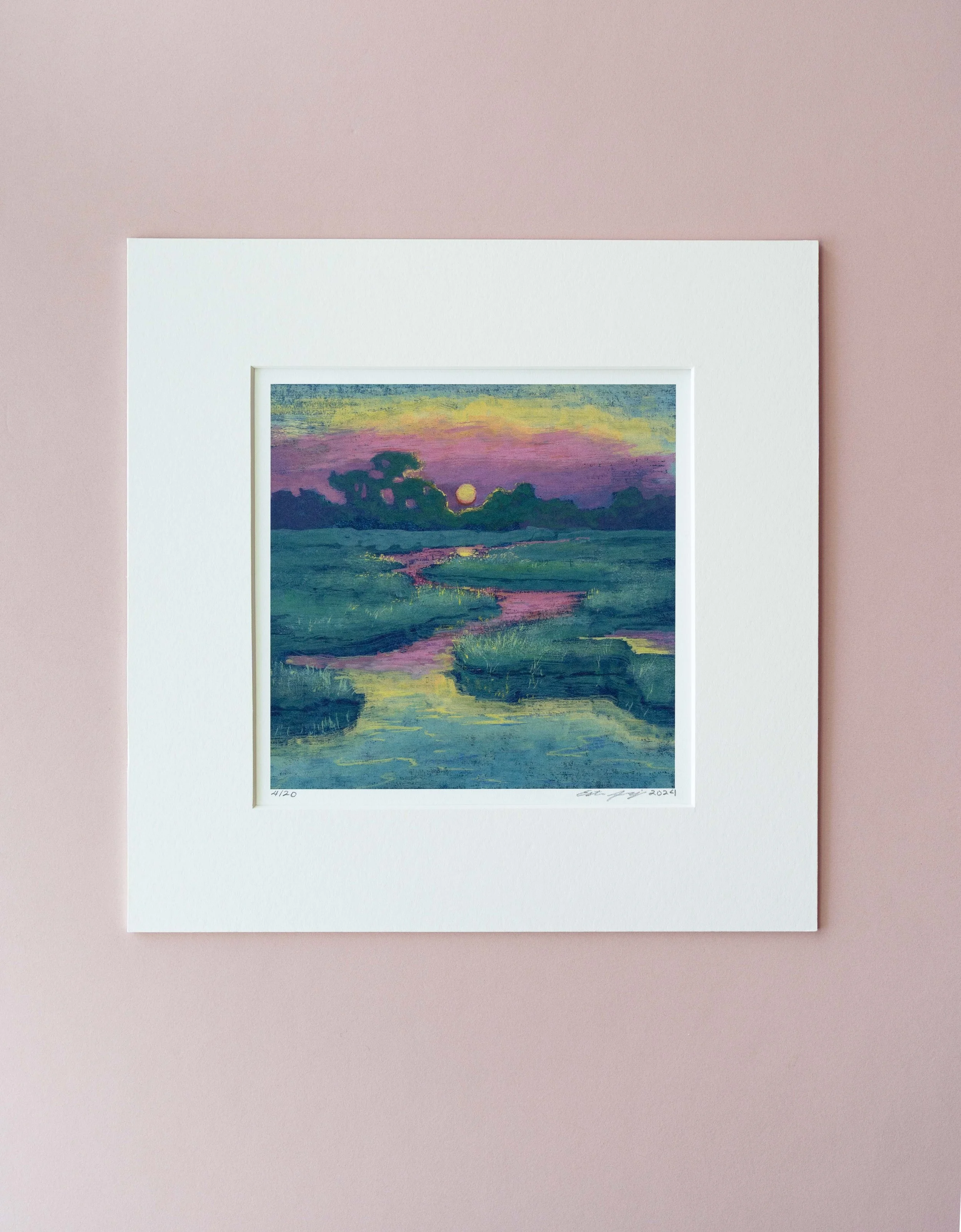 Marsh sunset print