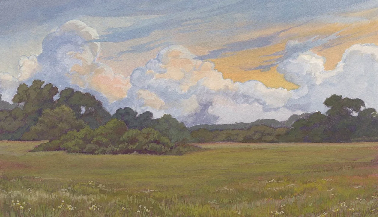 Rain Smell, gouache on paper, 2026