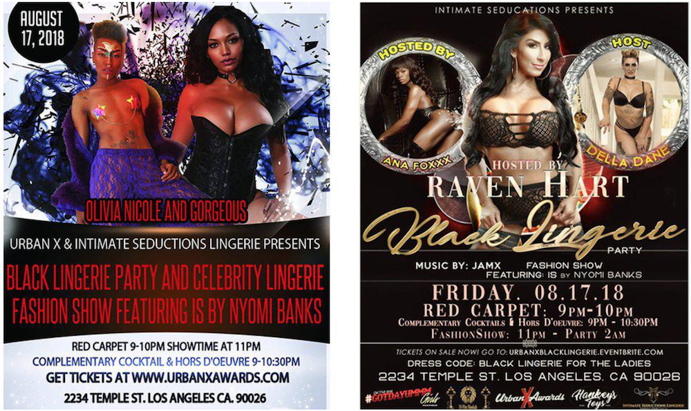 Black Lingerie Party &amp; Celebrity Fashion Show Happening August 17 (AVN)