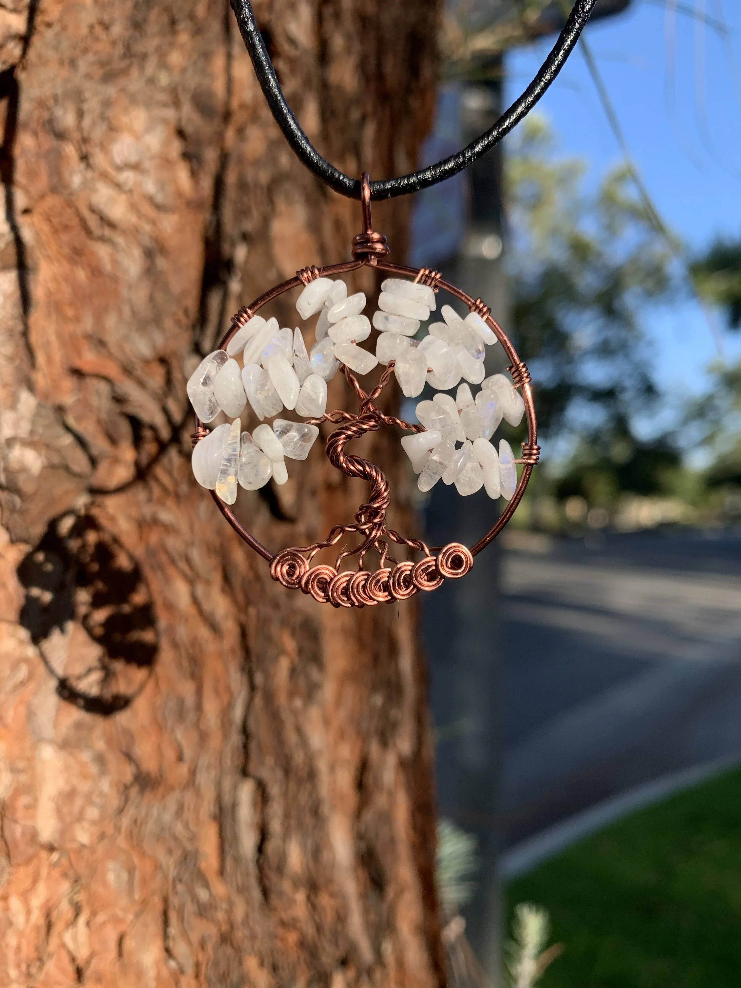 3. Moonstone chip beads