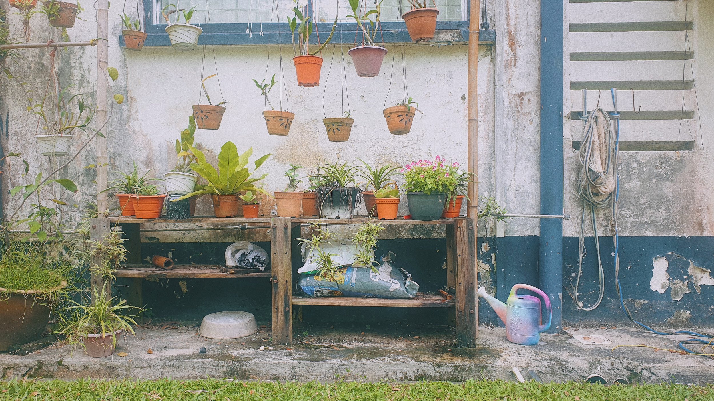 Watering Can | Art Object | Queenstown, Singapore | Spray paints on Retro Plastic Watering Can | 35 cm x 28 cm x 15 cm