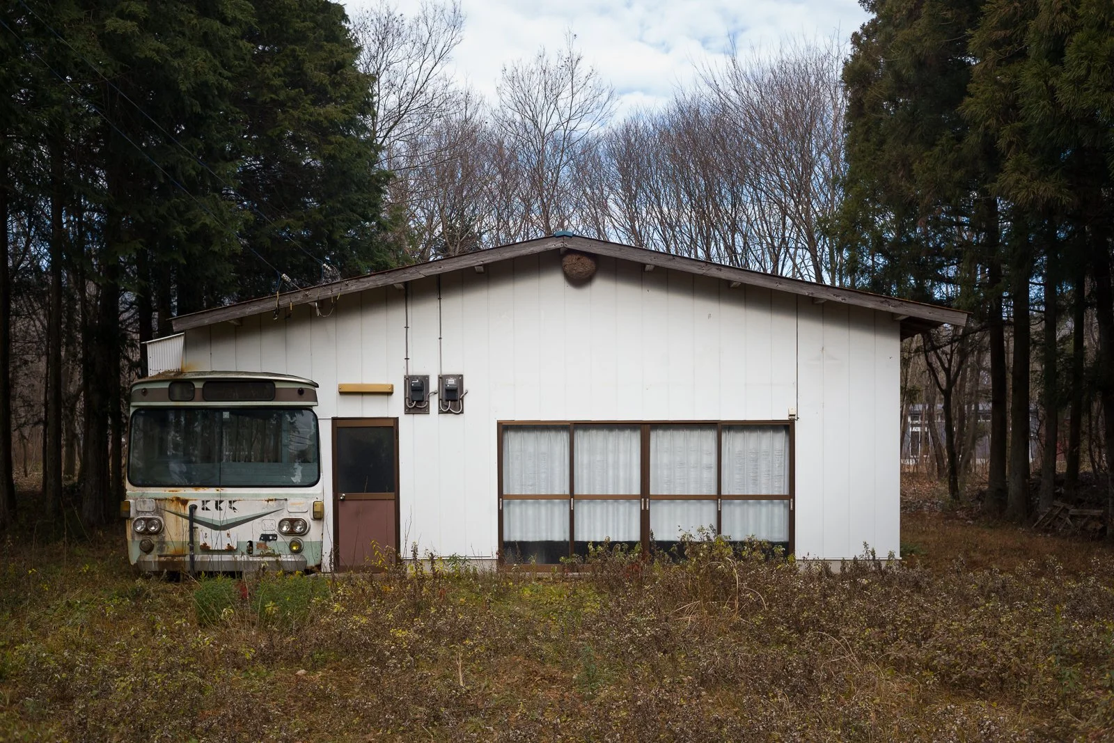 Forgotten roadside building in the Japanese countryside