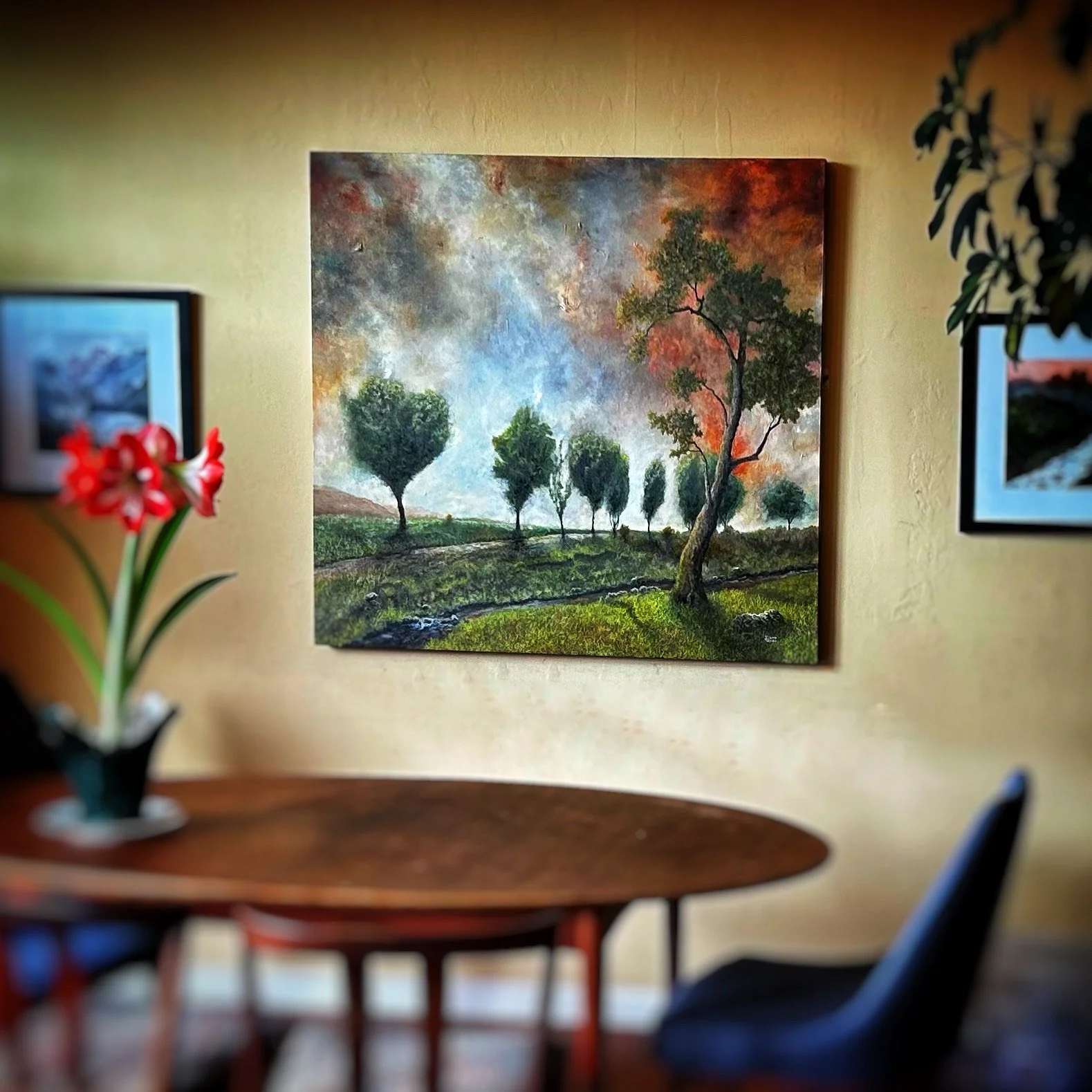 Create a window to a dreamscape during dinner.