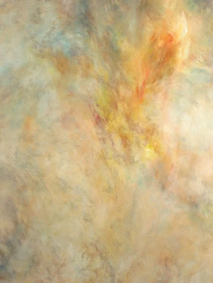 Rose in the Mist, (4'x5'), Acrylic on Canvas - Sold