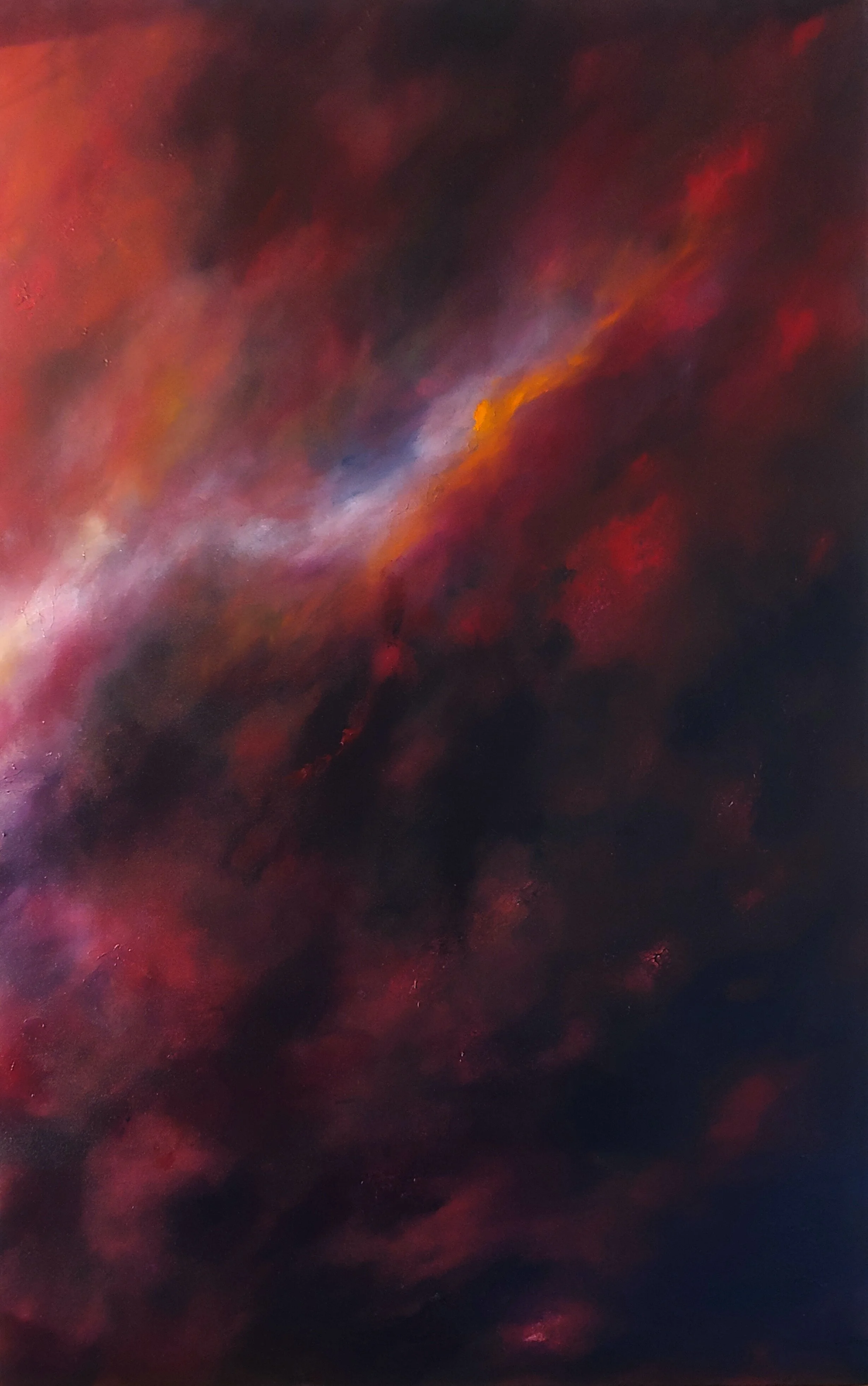 Red Mist
(oil & acrylic on canvas) 
(60"x37") - Available $2700