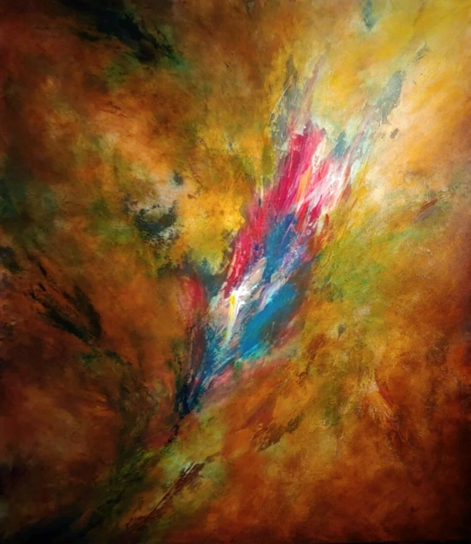 Heliconia, (4'x5'), Oil and Acrylic on Canvas - Available $4800