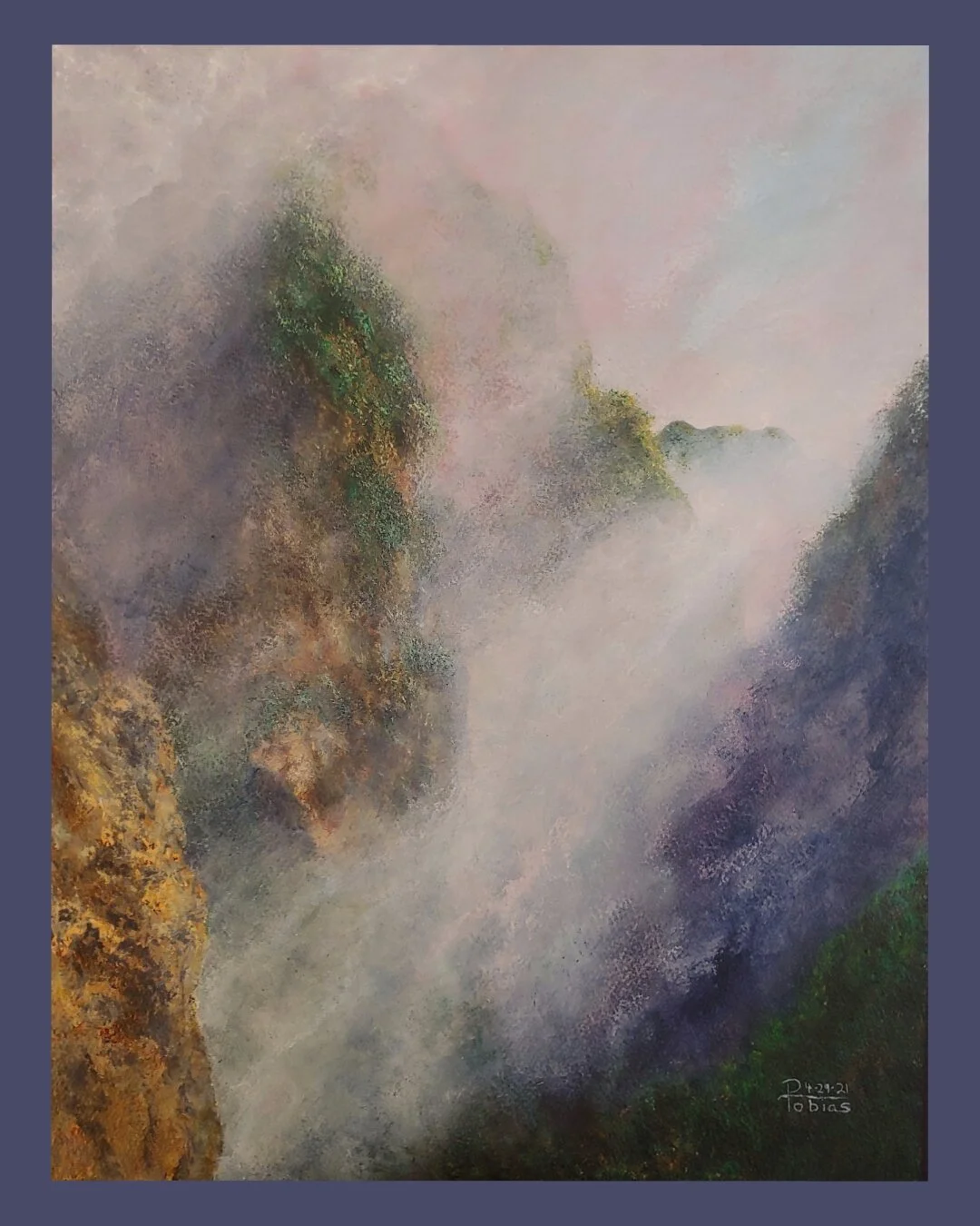 "Zhangjiajie"  (12"x16"), Acrylic on 300lb  Watercolor Paper - Available $900-Reproduction is available.