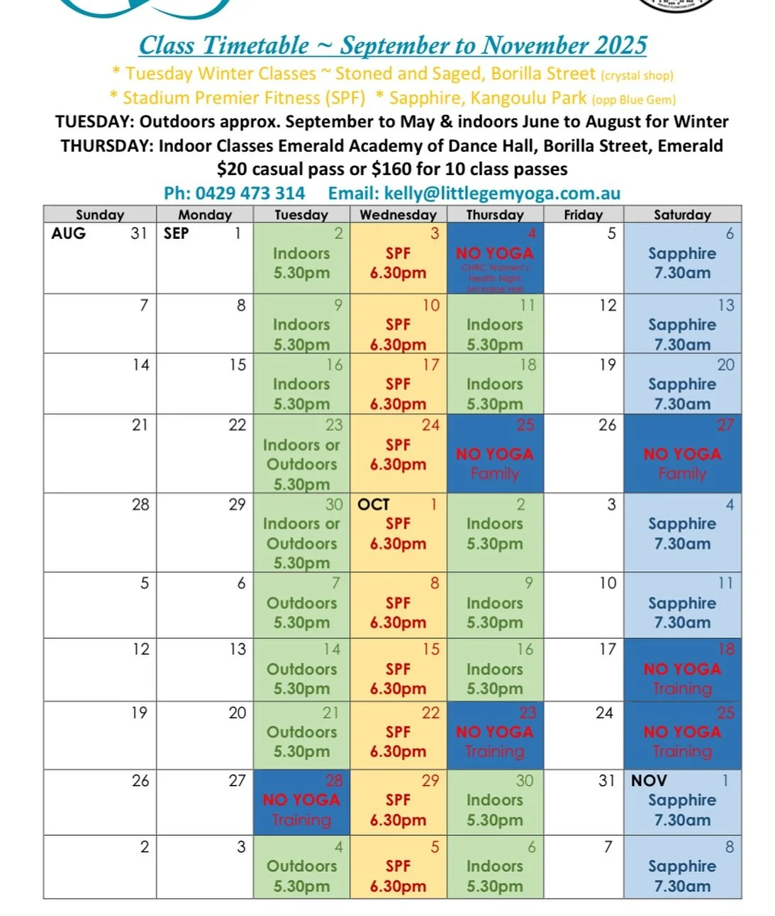 NEW TIMETABLE OUT NOW!

The next few months are looking busy for me so make sure you check out the latest timetable, take a screenshot and book in where possible 💖

Thursday 4 September sees me at the @chrcouncil Women&rsquo;s Health Night instead o