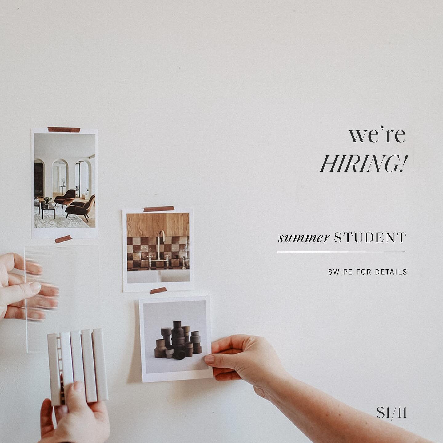 We&rsquo;re hiring!

We&rsquo;re looking for a summer student to join our team and help out with some exciting new projects we have on the boards.

The position is part time and the hours are flexible. 

Must be super AutoCAD savvy, organized &amp; c