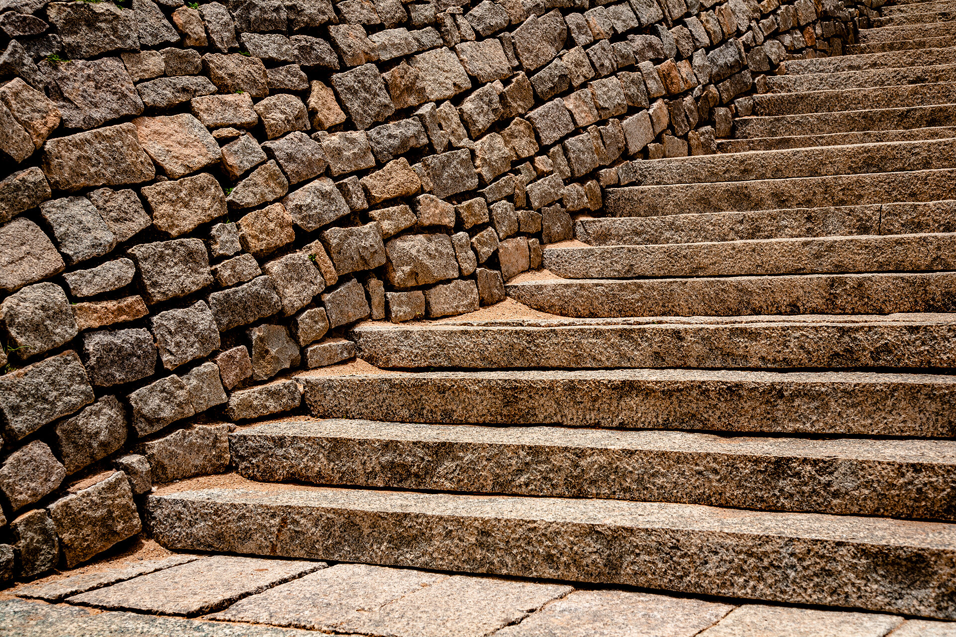 Ancient Stone Steps - Hampi, Karnataka, India