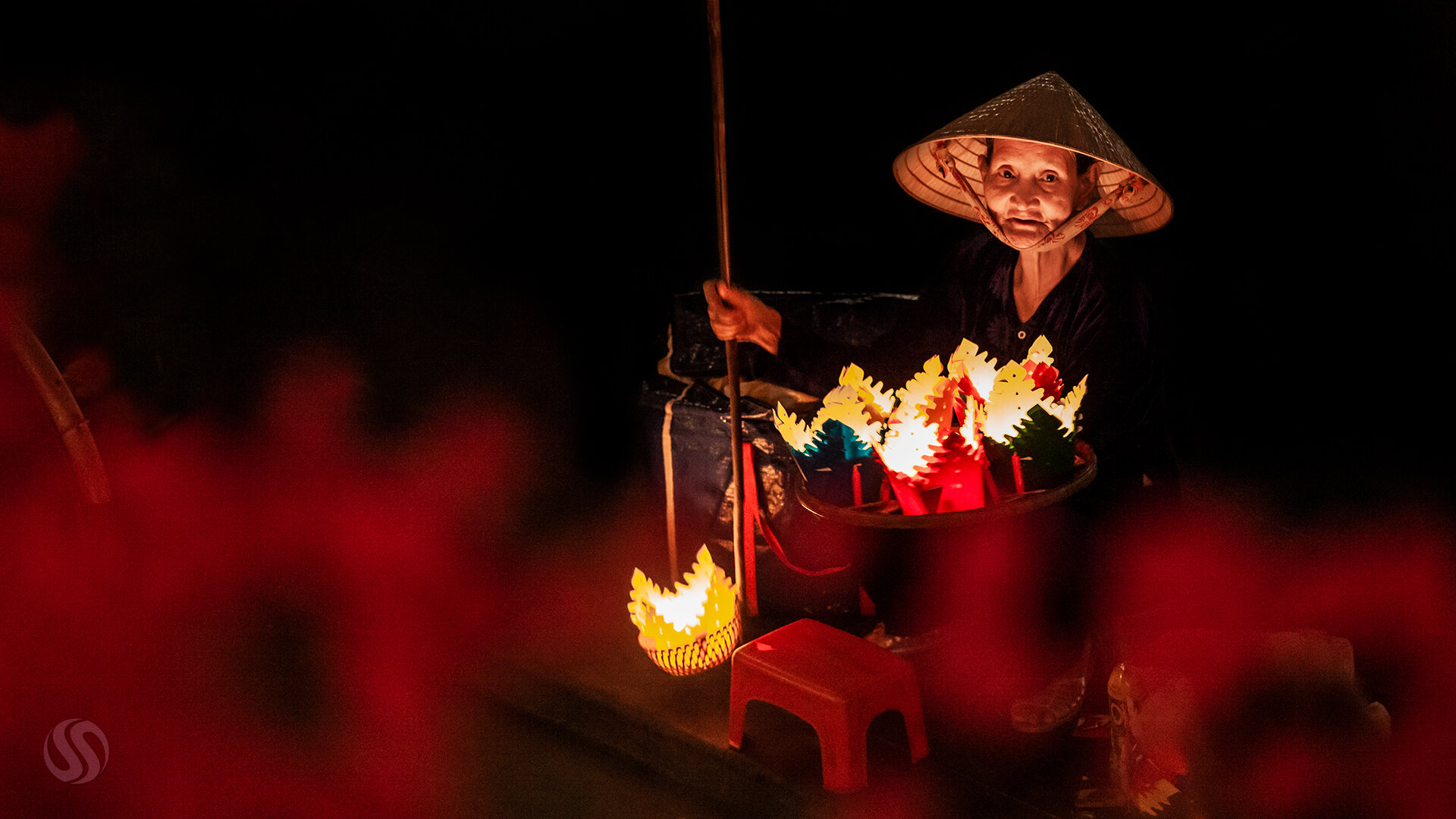 Floating Lamp Seller - Hoi An, Vietnam