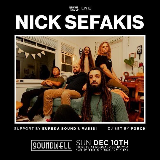 See you in Salt Lake City Dec. 10th! @nsefakis + #eurekasound + @makisimusik + @porch.bass live at @soundwellslc 🔥💡