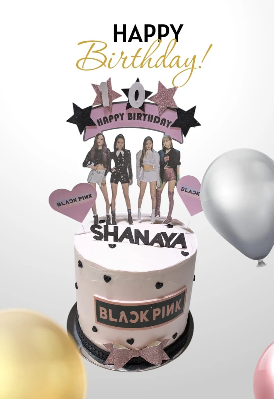 NEW _ Stunning Black pink Custom cakes perfect for any teenager