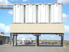 8 x 130 Cubic Metre Colorbond XRW outloading Silos.  (78 Tonne Capacity) 60 ° Degree Cone. Including the silo support structure and access walkways.