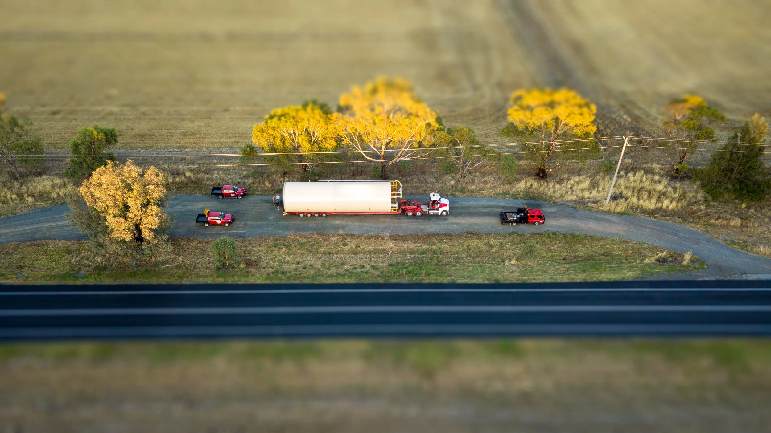 4000km Transportation of 200 Lime Silo Drone Footage