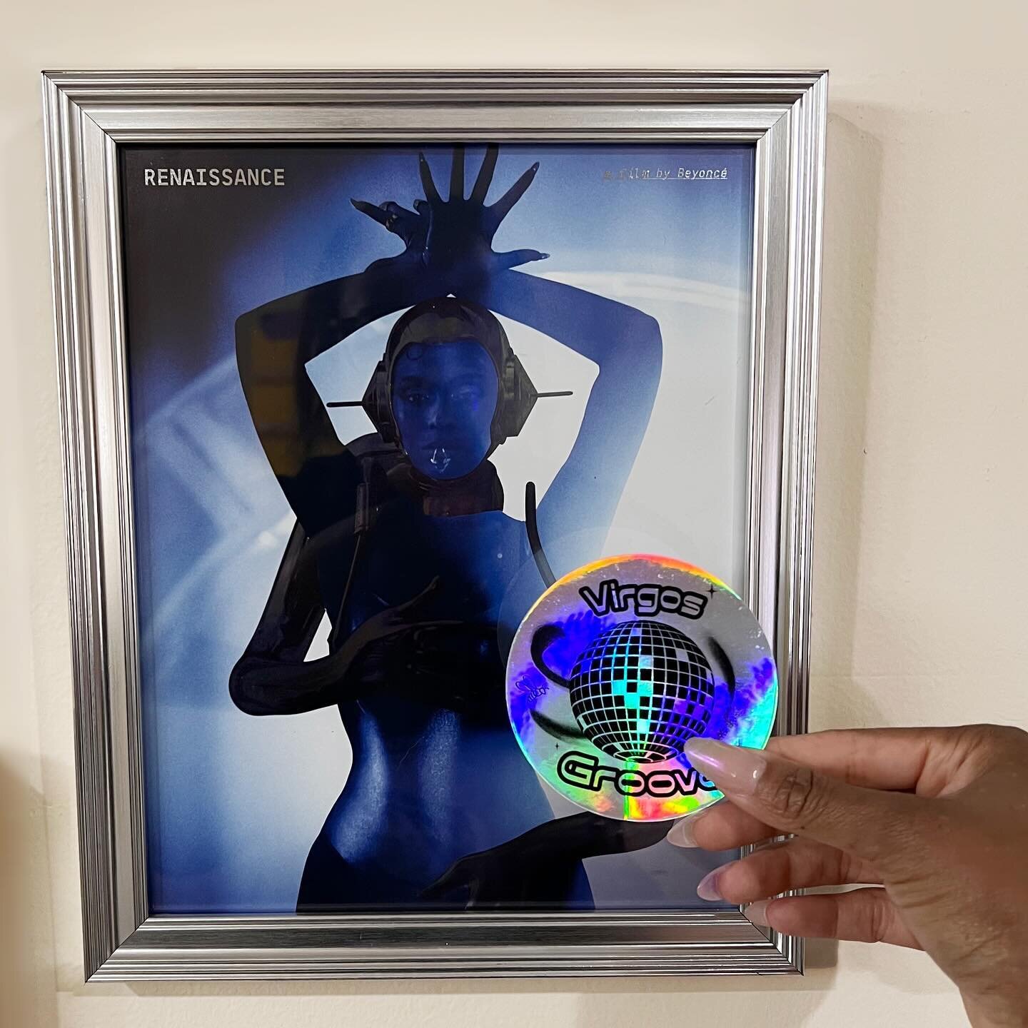 The Renaissance never ends 🪩 
Added a new sticker to the shop as we get ready for Cowgirl Yinc&eacute; 🐎

#virgo #parkwood #cowboycarter #beyonce #artshop #holographic #disco #renaissanceart #renaissanceworldtour #virgonation