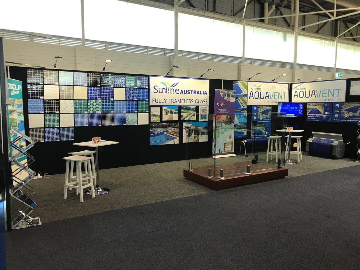 Come down to the @poolspaoutdoorlivingexpo this Saturday and Sunday and meet our team!  We have our range on display including the new @aquavent.australia pool cover and the full range of @amalfi_interiors Pool Tiles