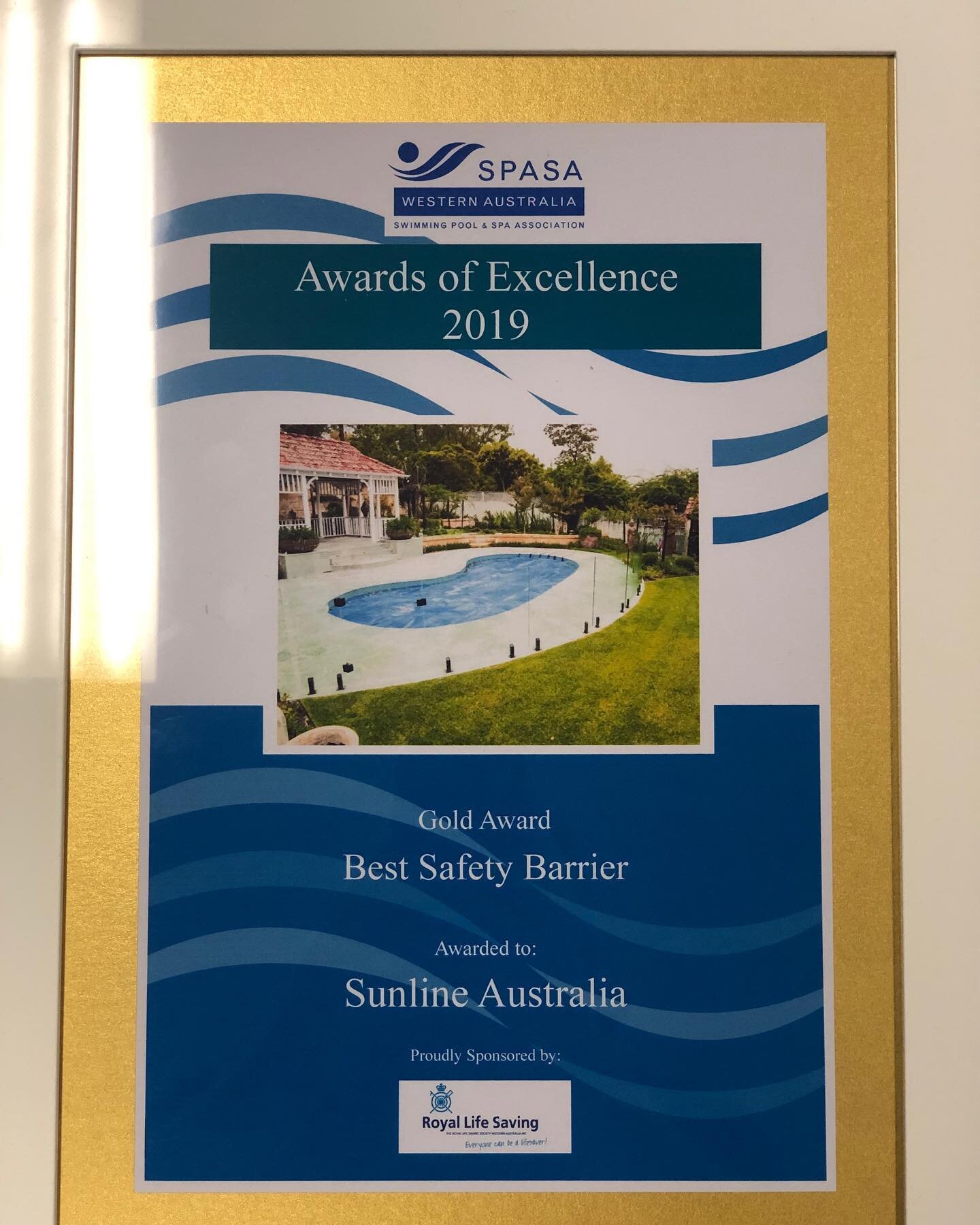 Successful evening at the @spasa__wa awards night on Saturday night. 
Awarded Gold for Product of the year &amp; sustainable product of the year for the @aquavent.australia Breathable Solar Pool Cover &amp; Gold for the best safety barrier for our cu