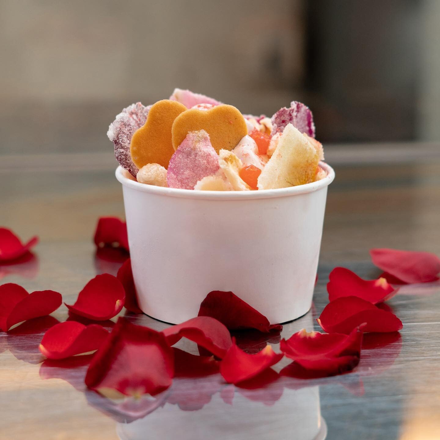 &bull; LUV U LONG TYM &bull;
 
Ruby chocolate soft serve, ros&eacute; moscato gel, freeze dried lychee, crystallised rose &amp; powdered strawberry.
 
Our Valentines special, available in Chinatown and Footscray from Monday (13.02) until Sunday (19.0