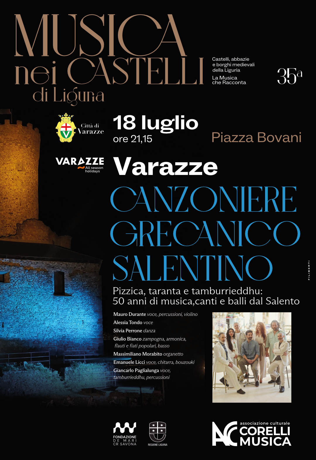 Musica nei castelli di liguria 2025- Canzoniere Grecanico Salentino
