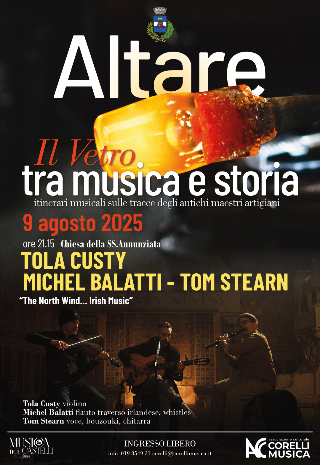 Altare: "Il Vetro, tra Musica e Storia" presenta "The North Wind... Irish Music"!