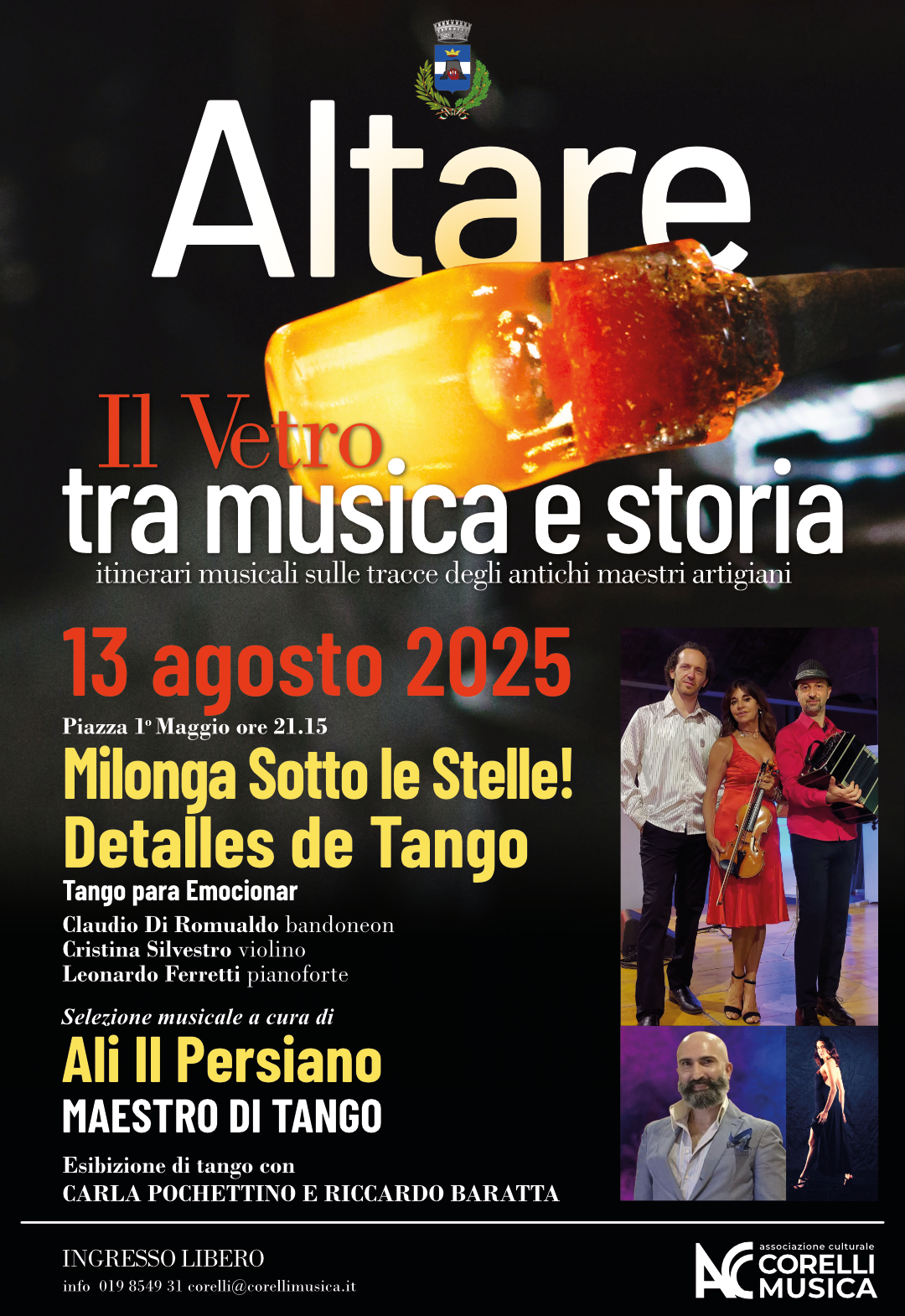 Altare: "Il Vetro, tra Musica e Storia" - "Milonga Sotto le Stelle"
