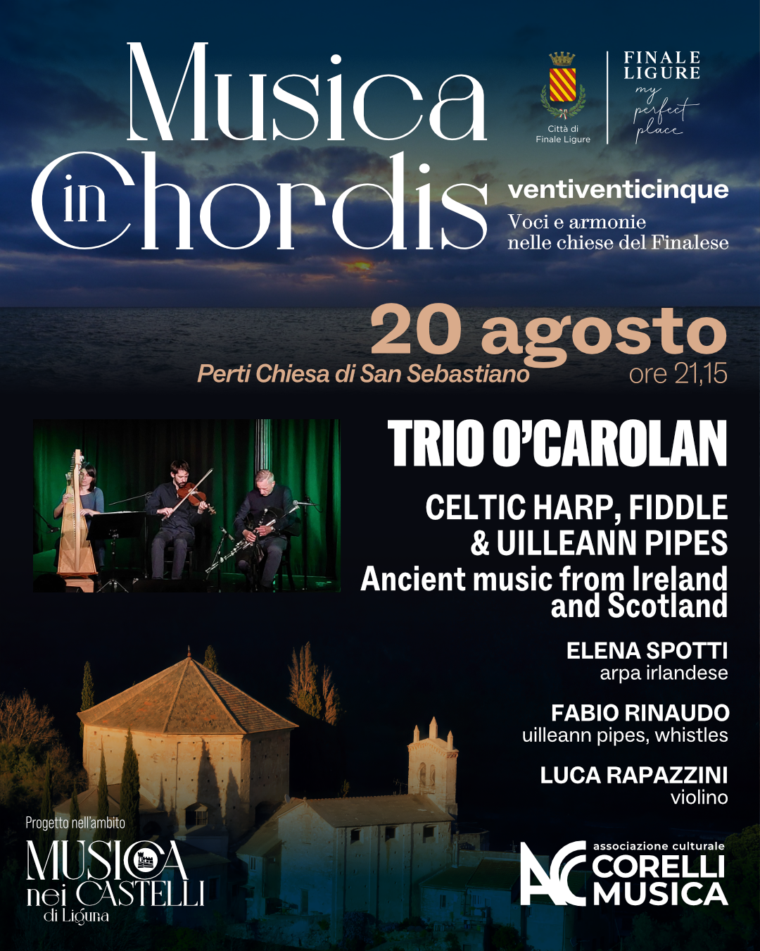Musica in Chordis 2025 - TRIO O'CAROLAN - Celtic Harp, Fiddle & Uilleann Pipes