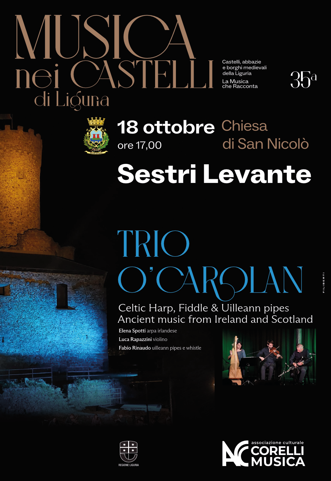Musica nei Castelli di Liguria - TRIO O'CAROLAN – Echi delle Antiche Musiche Celtiche