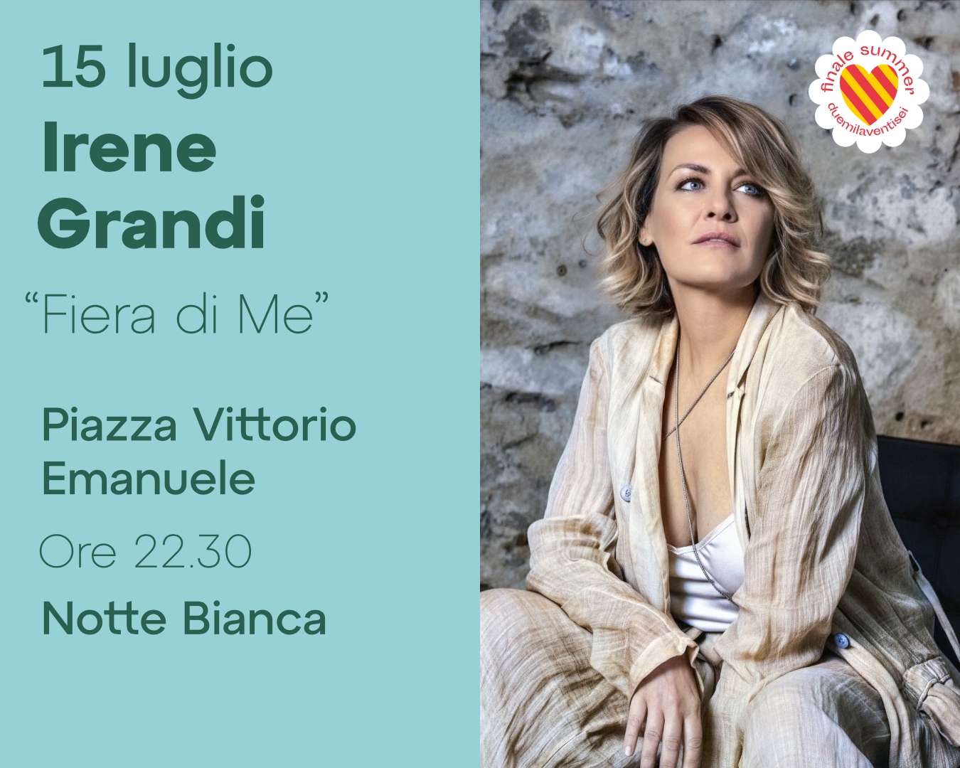 Irene Grandi – "Fiera di Me" "Finale Summer Festival 2026"