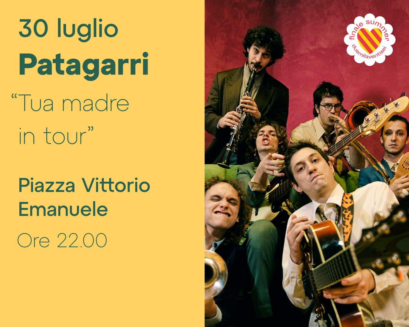 Patagarri – "Tua madre in tour"- "Finale Summer Festival 2026"