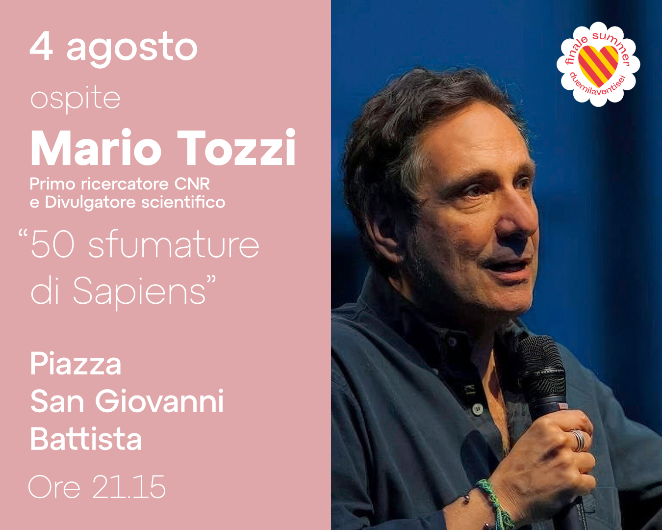 Mario Tozzi – "50 sfumature di Sapiens" "Finale Summer Festival 2026"