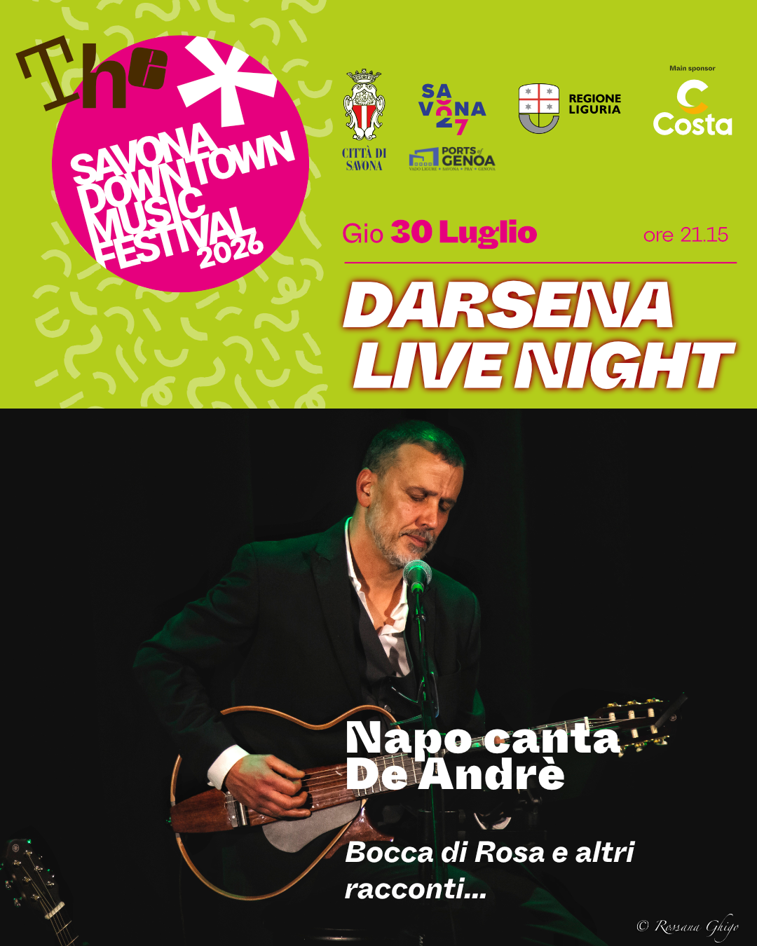 Napo canta De André savona downtown music festival