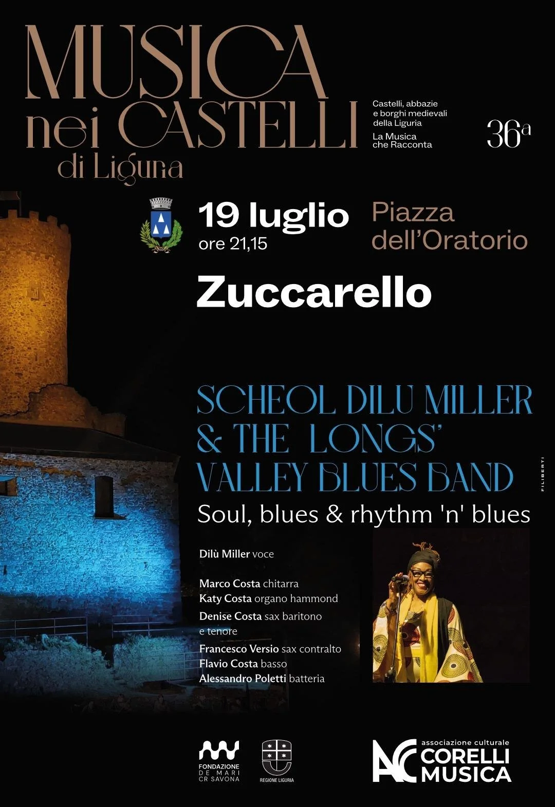 Musica nei Castelli di Liguria: "Soul, blues & rhythm 'n' blues"