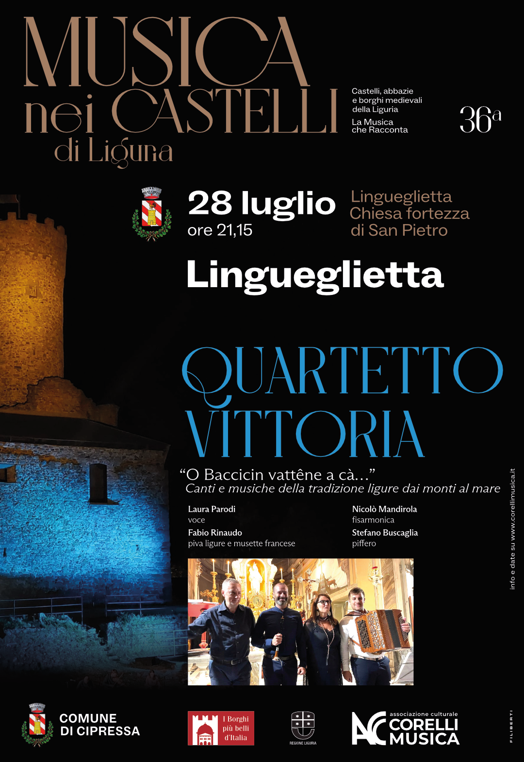 MUSICA NEI CASTELLI DI LIGURA Quartetto Vittoria: "O Baccicin vattêne a cà..." 