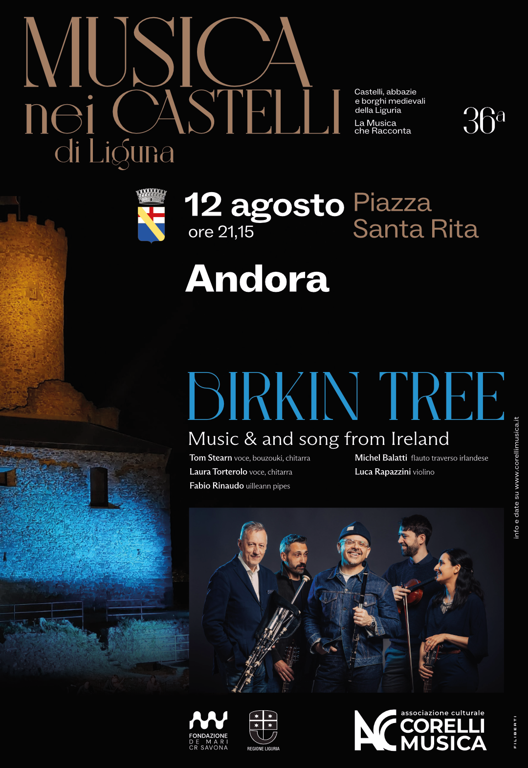 musiche nei castelli di liguria- Canti e musiche d'Irlanda ad Andora